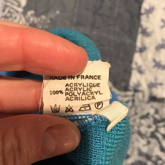 Clayeux blue turquoise sweater T4 snap top EUC - Picture 5 of 5